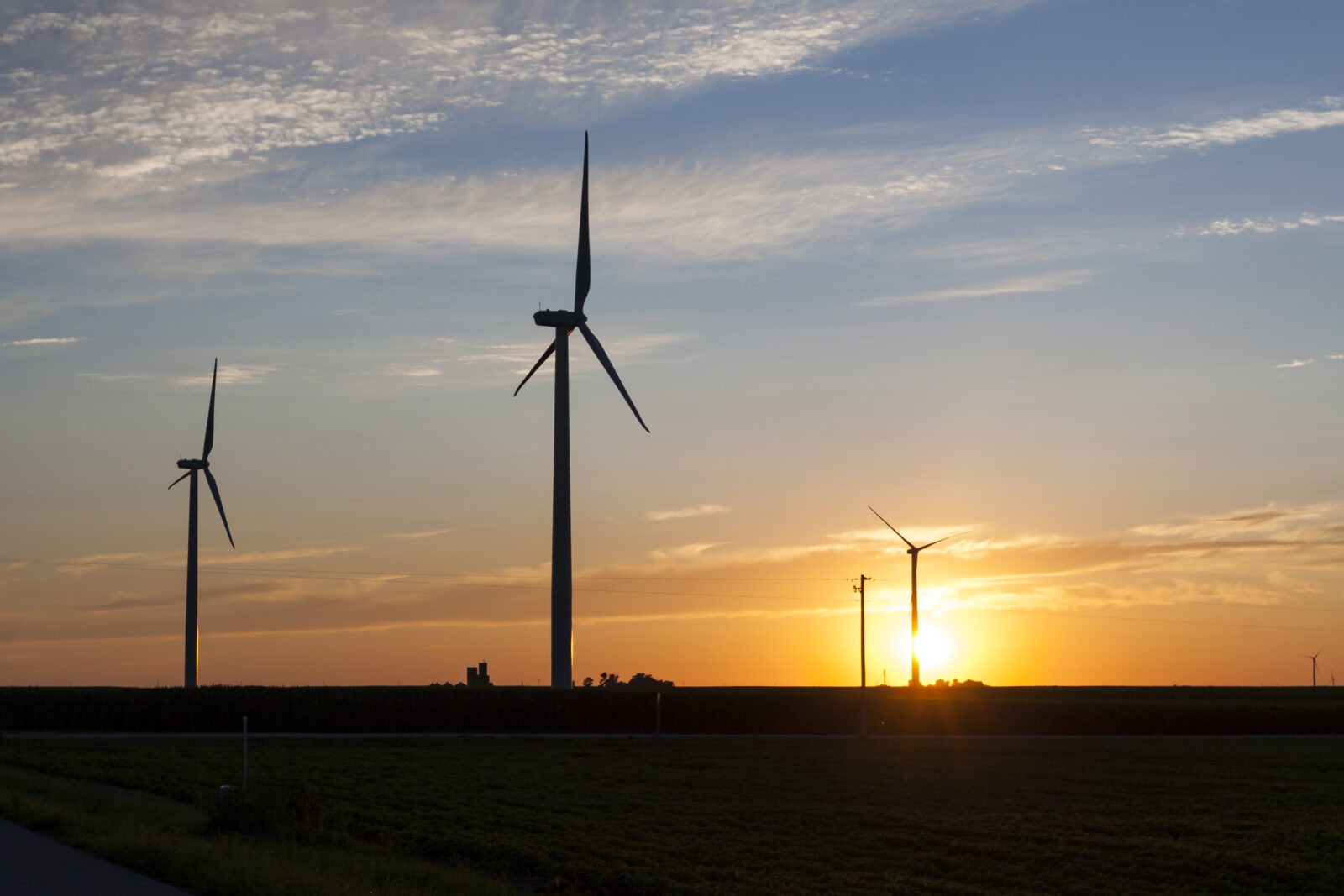 A Windfarm at Sunrise