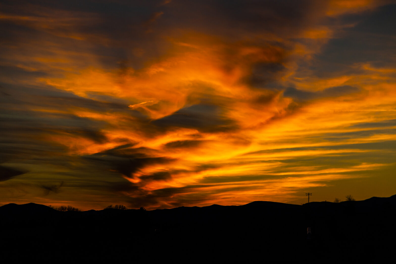 Sunset over the mountains