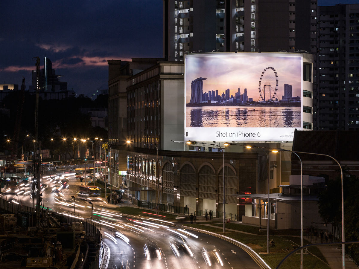 Billboard featuring photos shot using an iPhone