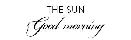 The Sun: Good Morning font example
